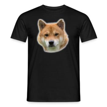 Shiba Inu - Men's T-Shirt - black - Front - AI Model Male 178 light (178cm)