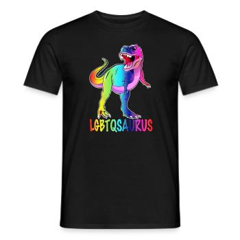 LGBT Dinosaurier - LGBTQ Stolz - Männer T-Shirt - Schwarz - Vorne - AI Model Male 178 light (178cm)
