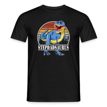 Dinosaurier-Familie - Stepdadsaurus - Männer T-Shirt - Schwarz - Vorne - AI Model Male 178 light (178cm)