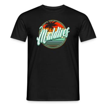 Summer Beach Holiday - Maldives - Men's T-Shirt - black - Front - AI Model Male 178 light (178cm)