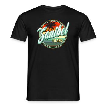 Summer Beach Holiday - Sanibel Island - Men's T-Shirt - black - Front - AI Model Male 178 light (178cm)