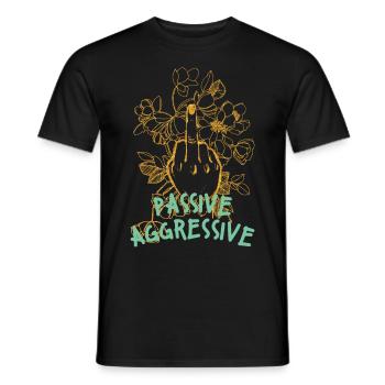 Passive Aggressive Floral Graphic - Men's T-Shirt - black - Front - AI Model Male 178 light (178cm)
