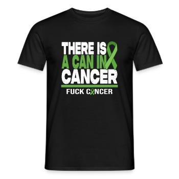 Il y a une canette dans le cancer - F*** Cancer - T-shirt homme - noir - Devant - AI Model Male 178 light (178cm)
