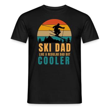 Ski Papa wie normaler Papa, aber cooler - Männer T-Shirt - Schwarz - Vorne - AI Model Male 178 light (178cm)