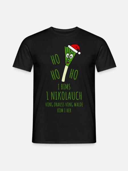 Ugly Christmas Nikolauch - Männer T-Shirt - Schwarz