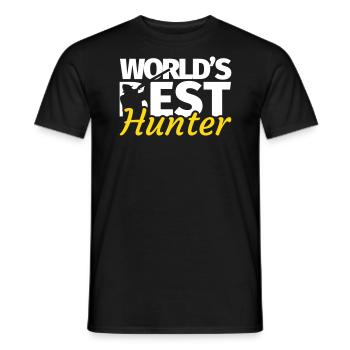 Hunter Hunting - Men's T-Shirt - black - Front - AI Model Male 178 light (178cm)