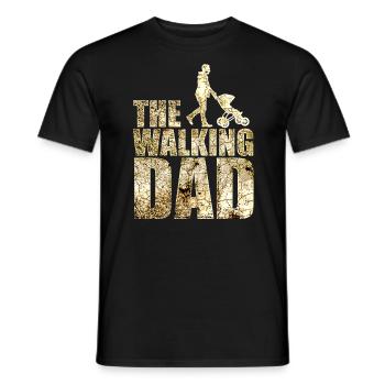 The Walking Dad - Männer T-Shirt - Schwarz - Vorne - AI Model Male 178 light (178cm)