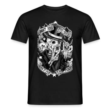 Squelette avec des cartes - T-shirt homme - noir - Devant - AI Model Male 178 light (178cm)