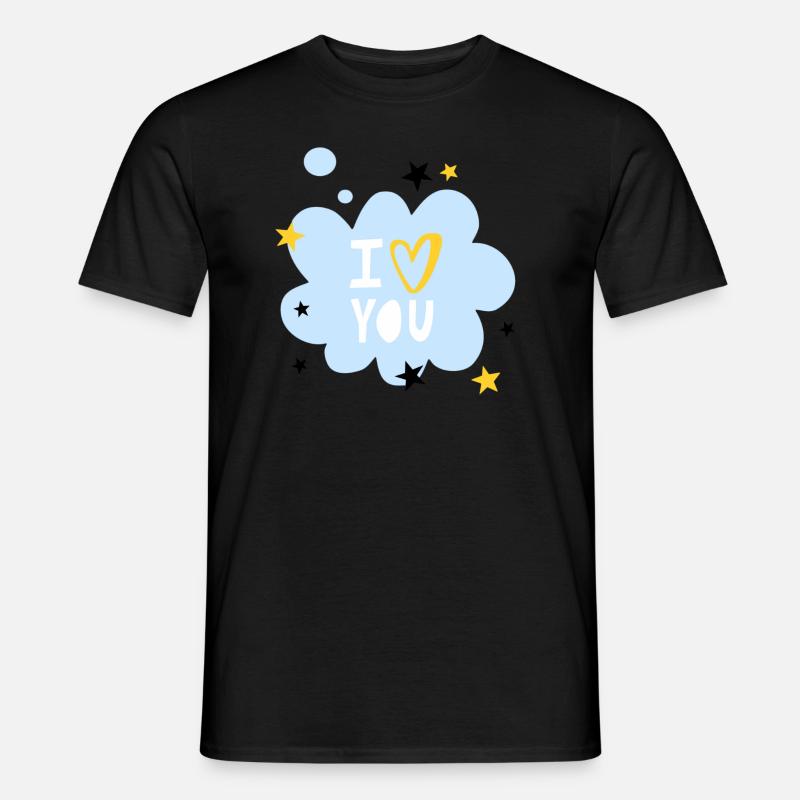 Ich Liebe dich - Männer T-Shirt - Schwarz