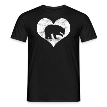 Herz Baer - Männer T-Shirt - Schwarz - Vorne - AI Model Male 178 light (178cm)