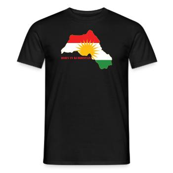 Né au Kurdistan - T-shirt homme - noir - Devant - AI Model Male 178 light (178cm)