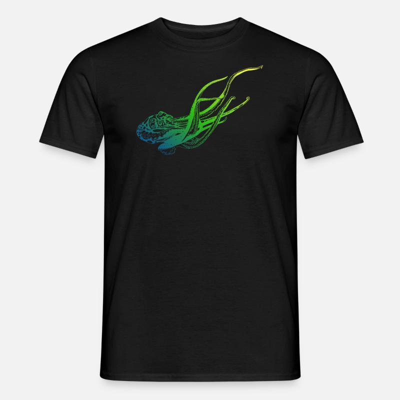 Oktopus Tauchen - Männer T-Shirt - Schwarz