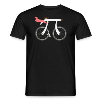 Funny Picycle T-Shirt Bicycle Pi Shirt - Men's T-Shirt - black - Front - AI Model Male 178 light (178cm)