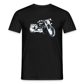 biker - Men's T-Shirt - black - Front - AI Model Male 178 light (178cm)