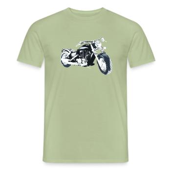 motard - T-shirt homme - vert sauge - Devant - AI Model Male 178 light (178cm)