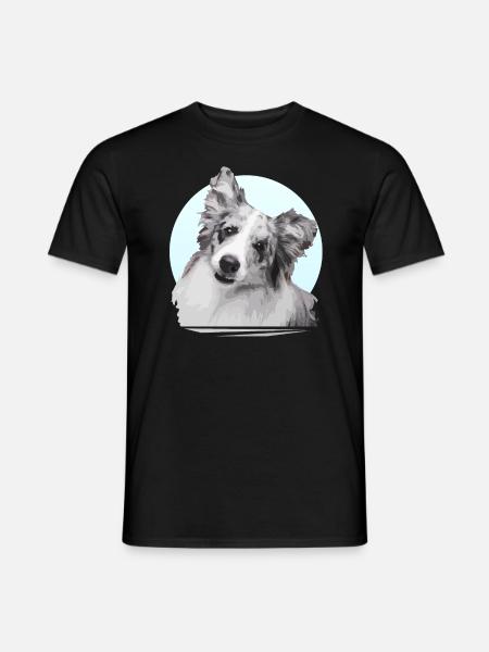 Border Collie T Shirt - Männer T-Shirt - Schwarz