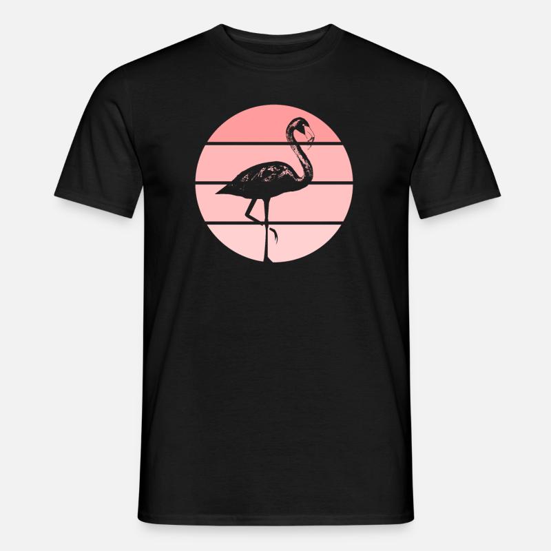 Flamingo - Männer T-Shirt - Schwarz