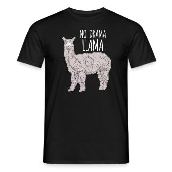 no drama lama - Männer T-Shirt - Schwarz - Vorne - AI Model Male 178 light (178cm)