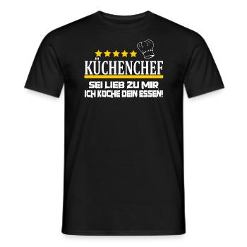 Koch Geschenk lustig Spruch Geschenkidee humor Fun - Männer T-Shirt - Schwarz - Vorne - AI Model Male 178 light (178cm)