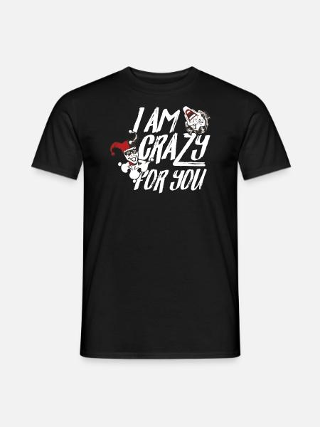 DC Comics Joker Harley Quinn Crazy For You Spruch - Männer T-Shirt - Schwarz