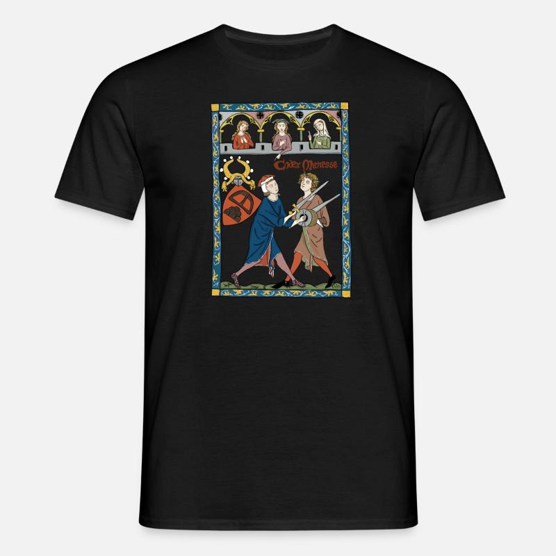 Codex Manesse design - Men's T-Shirt - black