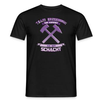 Erzgebirge Team Aue Schacht Fussball Geschenk - Männer T-Shirt - Schwarz - Vorne - AI Model Male 178 light (178cm)