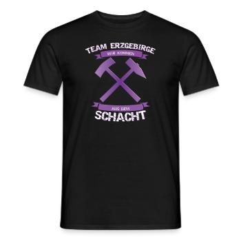 Erzgebirge Team Aue Schacht Fussball Geschenk - Männer T-Shirt - Schwarz - Vorne - AI Model Male 178 light (178cm)