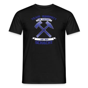 Schalke Team Ruhrpott Fussball Schalker Geschenk - Männer T-Shirt - Schwarz - Vorne - AI Model Male 178 light (178cm)