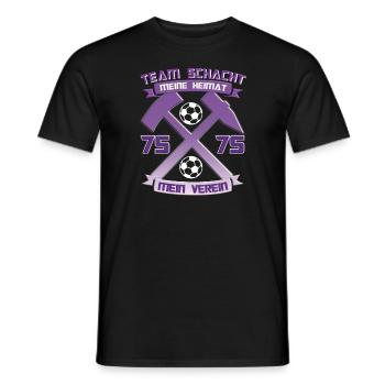 Erzgebirge Team Aue Schacht Fussball Geschenk - Männer T-Shirt - Schwarz - Vorne - AI Model Male 178 light (178cm)