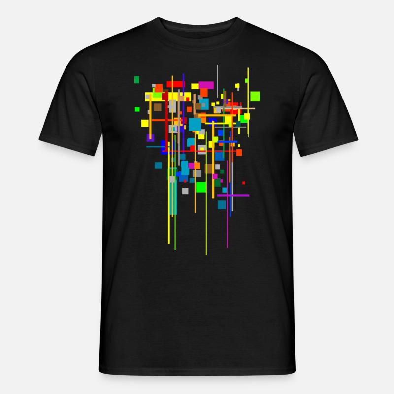 Architektur Muster - Science-Fiction Farben - Männer T-Shirt - Schwarz