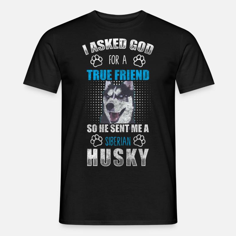 Husky Hunderasse Rassehund - Männer T-Shirt - Schwarz
