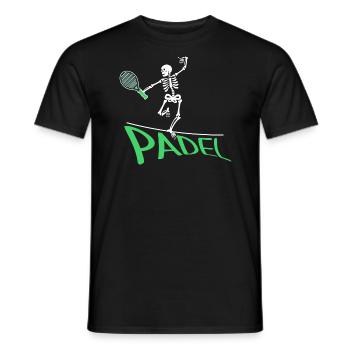 padel tennis paddle padel player padeltennis padel - Men's T-Shirt - black - Front - AI Model Male 178 light (178cm)