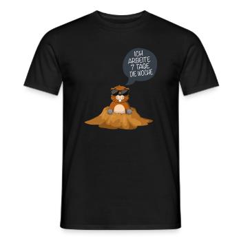 Maulwurf 24/7 - Männer T-Shirt - Schwarz - Vorne - AI Model Male 178 light (178cm)