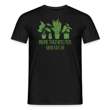 Gärtner Garten Humor Meine Therapeuten Sind Grün - Männer T-Shirt - Schwarz - Vorne - AI Model Male 178 light (178cm)