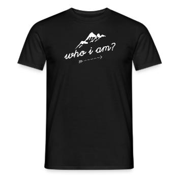 Who i am? Funny Sarcasm Saying. - Men's T-Shirt - black - Front - AI Model Male 178 light (178cm)