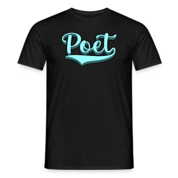Écrivain de poèmes de poète vintage rétro - T-shirt homme - noir - Devant - AI Model Male 178 light (178cm)