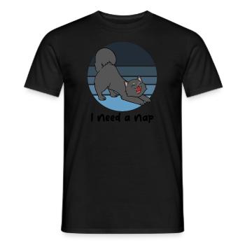 I need a nap - Men's T-Shirt - black - Front - AI Model Male 178 light (178cm)