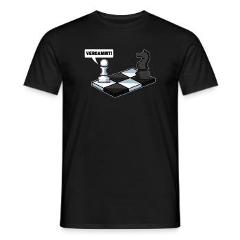Lustiges Schachspieler Schachfiguren Schachspiel - Männer T-Shirt - Schwarz - Vorne - AI Model Male 178 light (178cm)