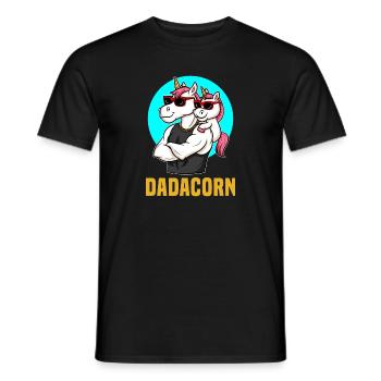 Licorne Dadacorn Père Fils Bébé Garçon - T-shirt homme - noir - Devant - AI Model Male 178 light (178cm)