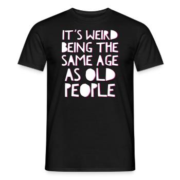 Slogan T-Shirt - Männer T-Shirt - Schwarz - Vorne - AI Model Male 178 light (178cm)