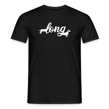 Long Dachshund Dackel Teckel - Men's T-Shirt - black - Front - AI Model Male 178 light (178cm)