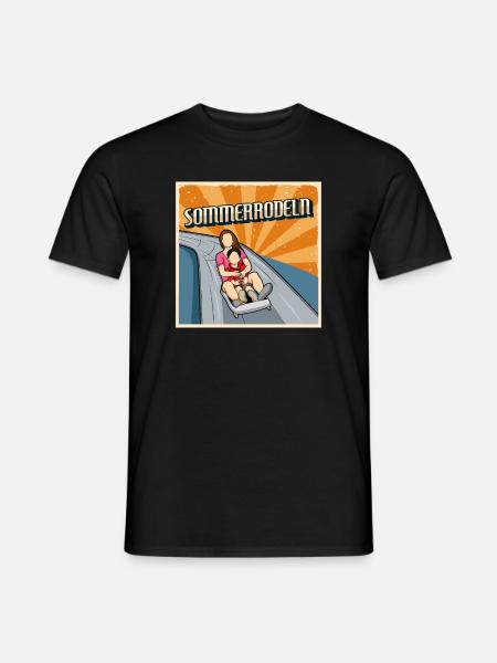 Sommerrodeln Sommer Rodelbahn - Männer T-Shirt - Schwarz