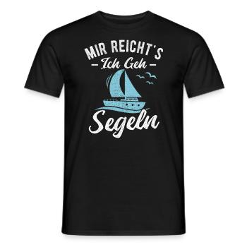 Mir reichts ich geh Segeln Segelboot Segler - Männer T-Shirt - Schwarz - Vorne - AI Model Male 178 light (178cm)