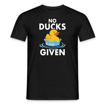 No Ducks Given Enten Wortspiel Quietscheenten - Männer T-Shirt - Schwarz - Vorne - AI Model Male 178 light (178cm)