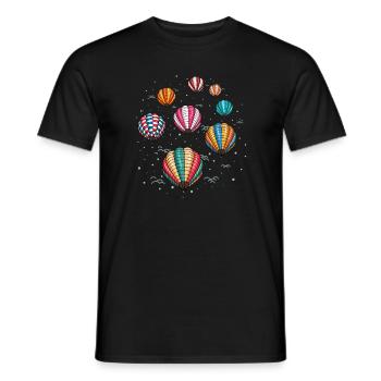 Hot Air Balloon Driving for Hot Air Balloon Pilots - Men's T-Shirt - black - Front - AI Model Male 178 light (178cm)