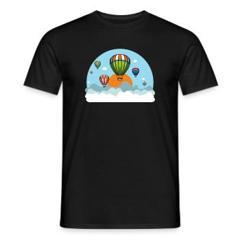 Conduite en montgolfière pour les pilotes de montgolfière - T-shirt homme - noir - Devant - AI Model Male 178 light (178cm)