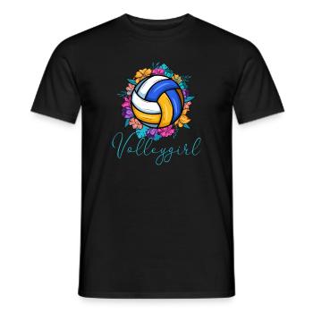 Volleygirl Beach Volleyball - Men's T-Shirt - black - Front - AI Model Male 178 light (178cm)