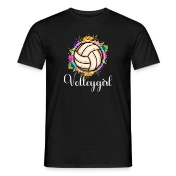 Volleygirl Beach Volleyball - Men's T-Shirt - black - Front - AI Model Male 178 light (178cm)
