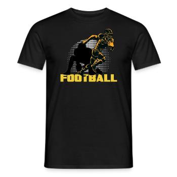 football américain tacle quarterback footballeur - T-shirt homme - noir - Devant - AI Model Male 178 light (178cm)