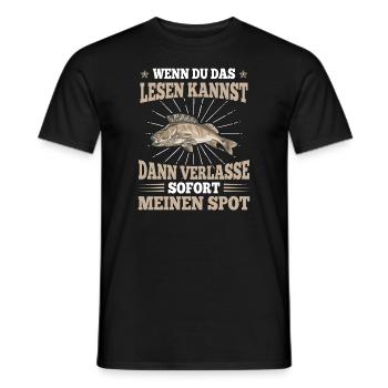 Angler Angelliebe Verlasse Sofort Meinen Spot - Männer T-Shirt - Schwarz - Vorne - AI Model Male 178 light (178cm)